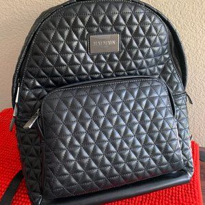 Balmain Black Leather Backpack